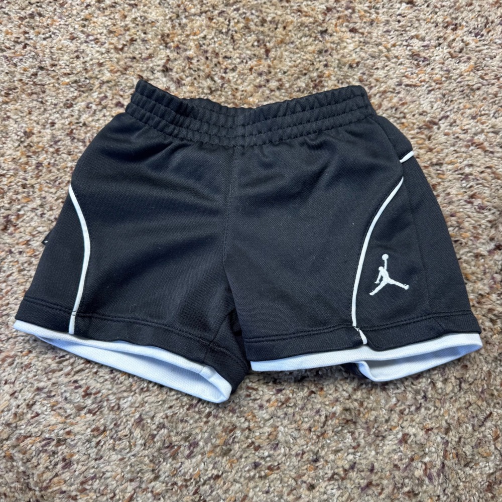 Jordan Brand Infant Black White Mesh Athletic Shorts Jumpman Logo 12M